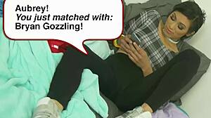 liza rowe gets cum facial in lingerie