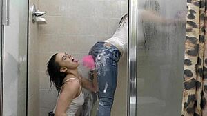 Big Titty And Juicy Asses Soaking Wet In Shower