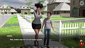 Hey üvey anne, bu çizgi roman oyununda meme uçların neden bu kadar sert, benimle oynamak ister misin?