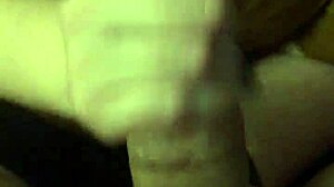 Redhead amateur sucks and licks balls in handjob session