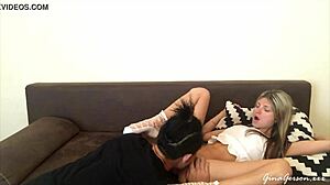 young blonde pussy licked in muff diving session