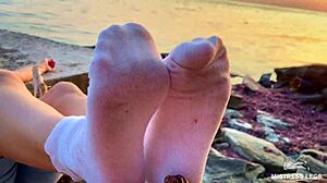 i worship my goddess's feet in socks, teasing toes and legs