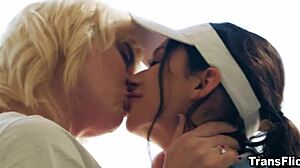 Trans Lucy Hart and April Olsen heat up in bed