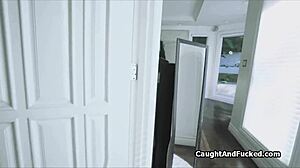 On Room Mates Fat Cock in Bathroom