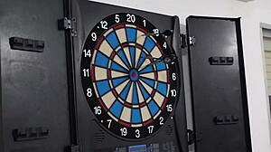 Teen Destroyed After Losing Darts With Cum