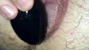 Fucking My Puffy Man Pussy With A Toy Hard And Deep.