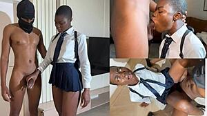 Uh, 18+ tjej i uniform blir hårt åknd