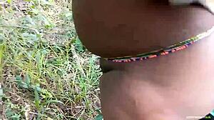 two lovers caught fucking in the bush on sunday