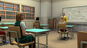 Professor fucks student in classroom