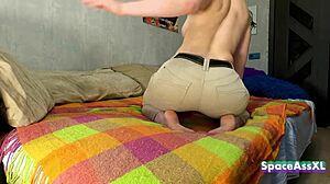 Sweet teen shows holes and big ass solo