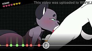 Beat Banger Cathy expertly handles monster cocks in furry cartoon group banging.