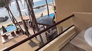 Fucking This Blonde Goddess Outdoors In Isla Mujeres