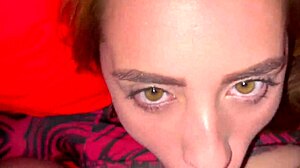 This beautiful slut delivers a sloppy facefuck