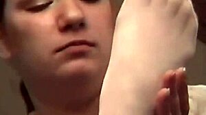 sasha and monica licking feet in sexy stockings