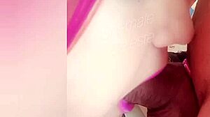 Shemale Celeste sesa velik črn kurac