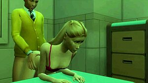 Professor fucks student in classroom