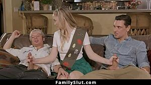 Stepbrother și stepdad fut familia slut stepdaughter