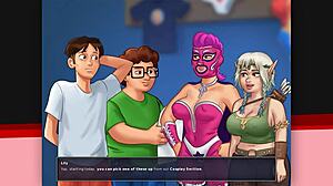 Horká tělocvičná učitelka v Summertime Saga hře