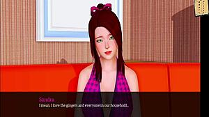 In My New Family 294, Redhead Amateur Shows Big Tits And Ass In Hentai Style