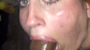 I enjoy the treat in my mouth and swallow everything