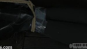 She squirts during intense anal castigation session