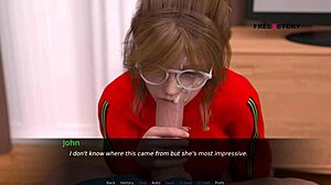 mary gives john handjob and sucks his penis till he cums in her mouth at dusklight manor.