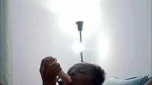 Ebony Brunette Shakes Big Ass With Dildo