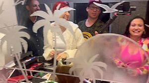 Bar With Panties Hanging And Brazilian Milf Action