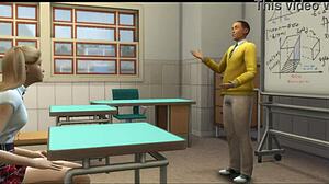 Professor fucks student in classroom