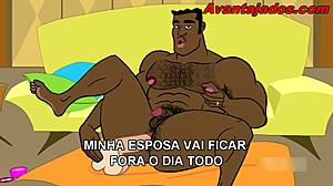 gay cartoon, negão passivo in hot action!