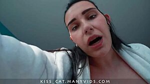 Stepmother catches stepson jerking, ends in surprise hot fuck