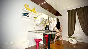 black goddess dominates slaves with fingering humiliation