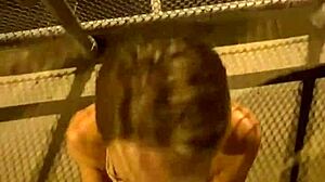 Sex While Getting Food And Fucked On The Bridge In Public