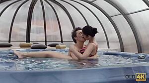 Old4k Angie Moon Gets Cum In Mouth From Old Lover