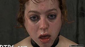 Rough Femdom Spanks Bound Sub in BDSM