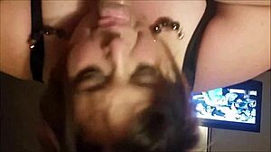 BBW Giving Head in Homemade POV Scene