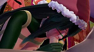 Tsuyu Asui's New Year's Eve Cosplay Hentai: Uncensored 3D Big Tits Action