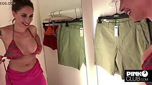 Malena fucks Christian in car, then POV anal in dressing room 😏