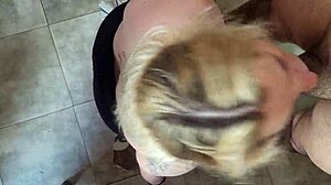 this slut gives a sloppy blowjob