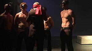 Muscular Hunks Engage in Anal Blowjob Orgy Ritual