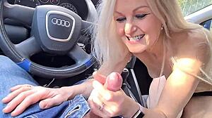 Blowjob and Solo Action in the Car