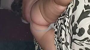 gaping her tight pussy wide with a pink dildo