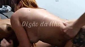 The girlfriend voyeured as the curvy redhead rode her boyfriend in this swinger group scene.