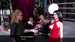 ¡Wow, jefa puta con tetas grandes toma doble penetración en sesión de moda empresarial!