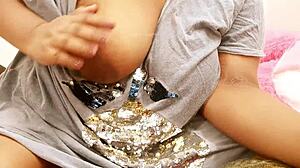 Brother's Wife Teases with Her Big Indian Boobs