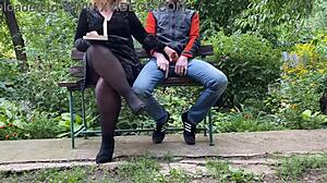 Pulp Fiction Style Outdoor Cumshot Scene