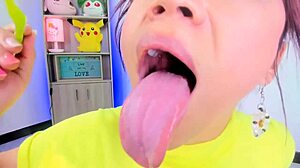 lila jordan brushes her teeth on webcam