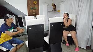 latina homemade taboo sex with husband's friend