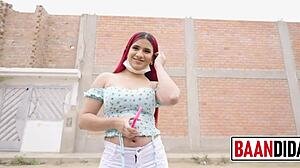 Fucking a very horny redhead in my apartment her pussy is juicy