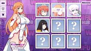 Asuna Gets Intense Ass to Mouth Deepthroat in Hentai Parody